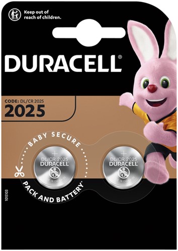 Batterij knoopcel Duracell 2025 Lithium 2/pk