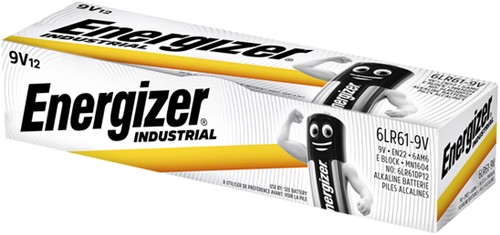Batterij Energizer industrial 9V alkaline ds/12