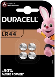 Batterij knoopcel Duracell LR44 pak/4