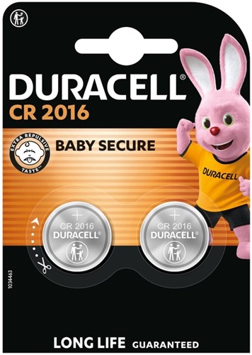 Batterij knoopcel Duracell DL2016 pak/2