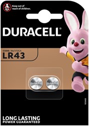 Batterij knoopcel Duracell LR43 pak/2