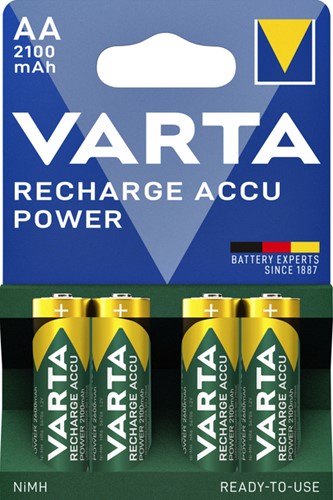 Batterij oplaadbaar Varta AA Ready2Use 2100mAh pk/4