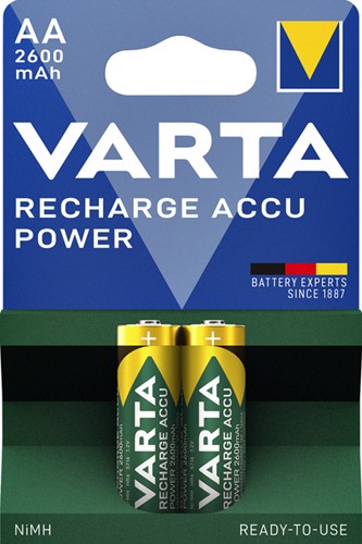 Batterij oplaadbaar Varta AA Ready2Use 2600maH pk/2