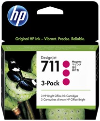 Inktcartridge HP CZ135A (711) 29ml magenta pak/3