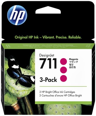 Inktcartridge HP CZ135A (711) 29ml magenta pak/3