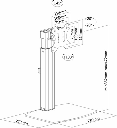 Monitorstandaard Neomounts D865 10-32" zwart-2