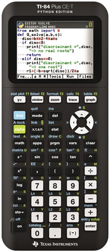 Rekenmachine TI-84 plus CE-T zwart