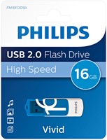 USB-stick 2.0 Philips Vivid Key Type 16GB blauw-3
