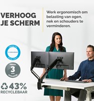 Monitorarm Fellowes Platinum Series Dual zwart-2