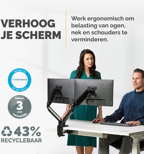 Monitorarm Fellowes Platinum Series Dual zwart-2