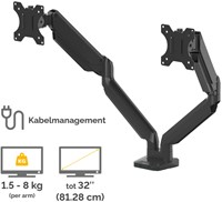 Monitorarm Fellowes Platinum Series Dual zwart-3
