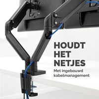 Monitorarm Fellowes Platinum Series Dual zwart-3