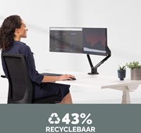 Monitorarm Fellowes Platinum Series Dual zwart-4