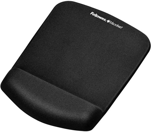 Muismat met polssteun Fellowes plush touch zwart