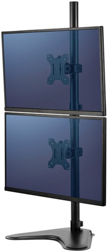 Monitorarm Fellowes Professional Series dubbel verticaal vrijstaand zwart