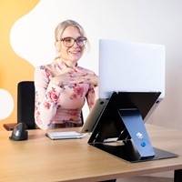 Ergonomische laptopstandaard R-Go Tools Riser Duo zwart-3