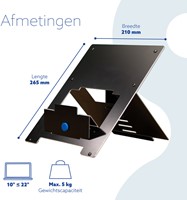 Laptopstandaard R-Go Tools riser zwart-1