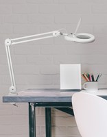 Bureaulamp Maul Viso loep led klem wit-3