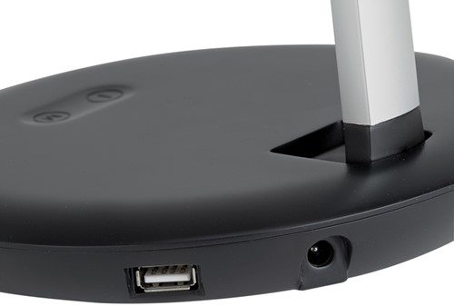 Bureaulamp Maul Rubia met usb poort zilvergrijs-2