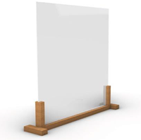 Preventiescherm  60x 80cm staand houten frame