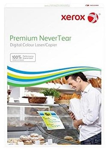 Nevertear Xerox Premium A4 Synthetic, mat, glad, polyester, wit, 160g/m2, 120µm, 210mm x 297mm, pak van 100 vellen, 003R98058