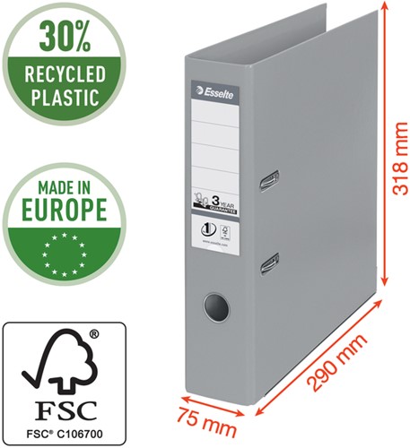Ordner Esselte Vivida A4 75mm geel 624070-3