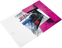 Dossiermap Leitz WOW 3klep A4 pp roze-2