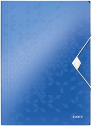 Dossiermap Leitz WOW 3klep A4 PP blauw