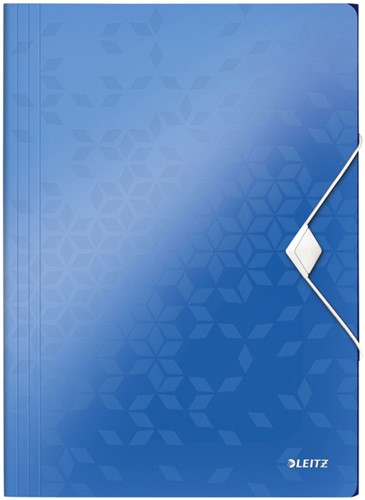 Dossiermap Leitz WOW 3klep A4 PP blauw