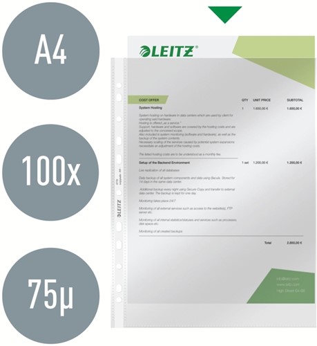 Showtas Leitz standaard A4 PP ds/100-3