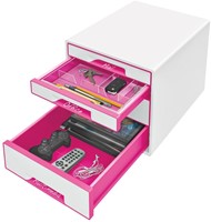 Ladekastje Leitz WOW 4 laden wit/roze-6