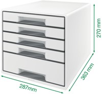 Ladekastje Leitz WOW 5 laden wit/paars-4