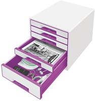 Ladekastje Leitz WOW 5 laden wit/paars-3