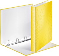 Ringband Leitz WOW A4 4-rings D-mechaniek 25mm karton geel