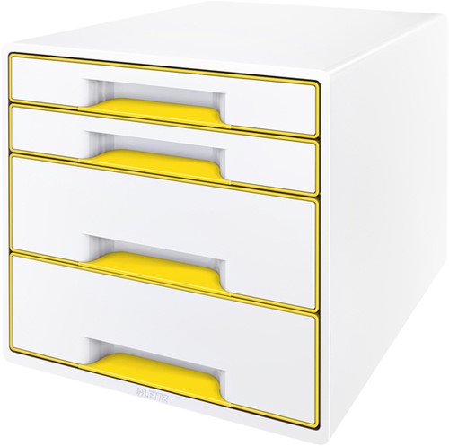 Ladenbox Leitz WOW 4 laden wit/geel