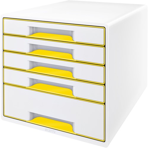 Ladenbox Leitz WOW 5 laden wit/geel