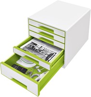 Ladenbox Leitz WOW 4 laden wit/groen-2