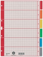 Tabbladen A4 6-tabs 4g. karton Leitz 4350