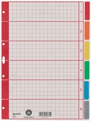 Tabbladen A4 6-tabs 4g. karton Leitz 4350