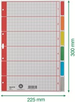 Tabbladen A4 6-tabs 4g. karton Leitz 4350-5