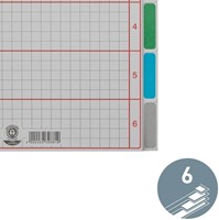 Tabbladen A4 6-tabs 4g. karton Leitz 4350-7