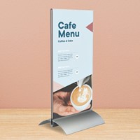 Kaarthouder Europel 1/3 A4 T-standaard acryl aluminium-3