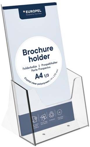 Folderhouder Europel A6, 1/3 A4 acryl