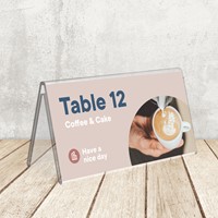 Tafelnaambord Europel V-standaard 210x100mm acryl-2