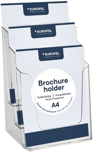 Folderhouder Europel 3vaks A4 acryl