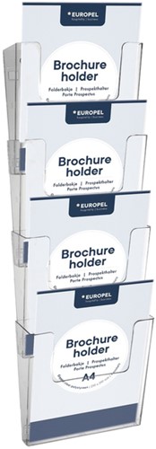 Folderhouder Europel A4 wand staand koppelbaar acryl ds/4