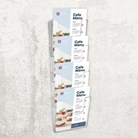 Folderhouder Europel A4 wand staand koppelbaar acryl ds/4-3