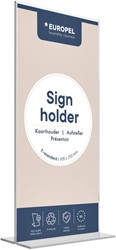 Kaarthouder Europel 105x210mm staand T-standaard acryl