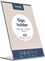 Kaarthouder Europel A3 staand L-standaard acryl