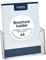 Folderhouder Europel A4 acryl capaciteit 41mm